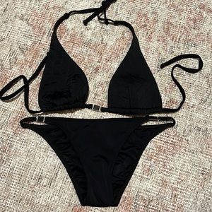 Black 2 piece bikini 👙 from Express.  Sized Medium